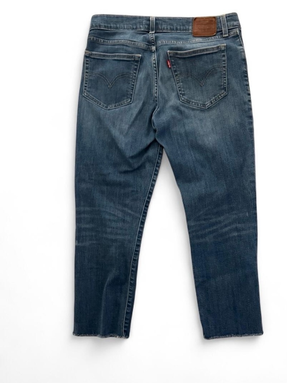 Rare Women's Vintage Premium LEVIS Mid Wash Blue Frayed Hem Boyfriend Jeans - Picture 2 of 10